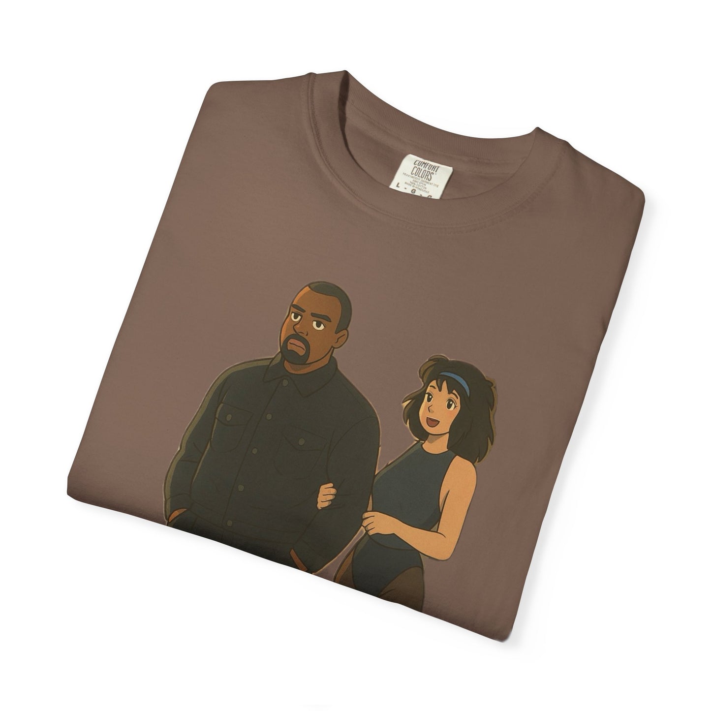 Ye & Bianca Graphic Tee, Trendy Unisex T-shirt, Cartoon Style, Streetwear, Gift for Music Lovers, Casual Fashion