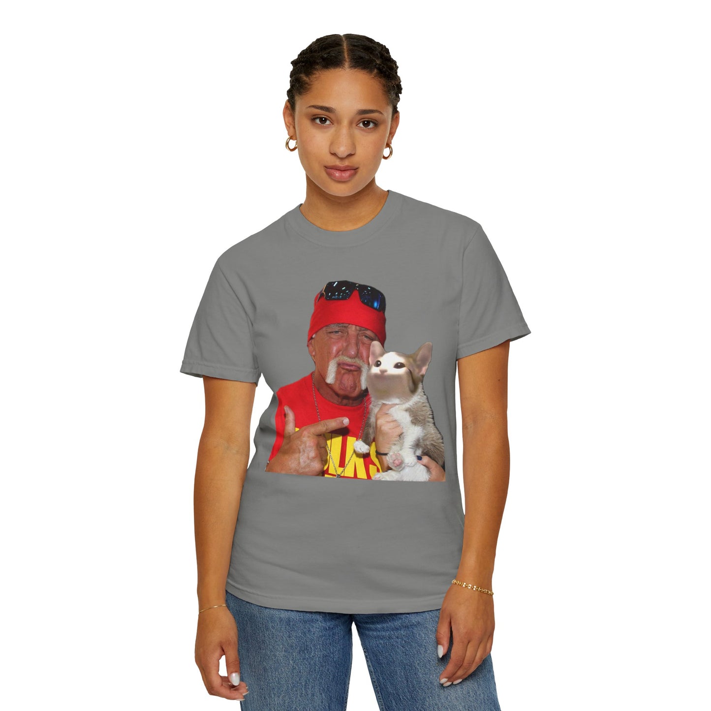 POPCAT Hilarious Unisex T-Shirt: Perfect for Dads, Pet Lovers, Gifts, Funny Apparel, Casual Wear, Cat Lovers