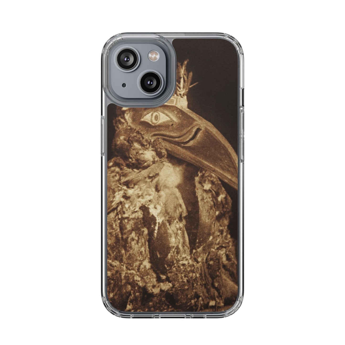 Yei Vintage Bird Design Clear Phone Case, Artistic Phone Accessories, Unique Gift for Nature Lovers, Eco-Friendly Tech Case, Stylish Protection