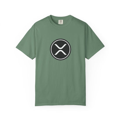 XRP Unisex Garment-Dyed T-Shirt with Minimalist Logo, Stylish Casual Wear, Perfect for Gifts, Everyday Comfort, Cool Streetwear