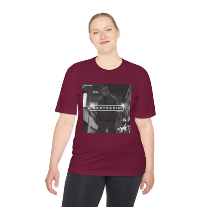 KANYECOIN Unisex Moisture Wicking Tee, Cool Graphic Tee, Music Lover Gift, Urban Style Shirt, Sportswear, Trendy Tee for Fans