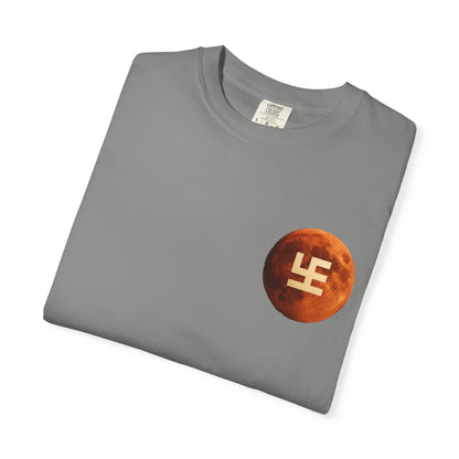 Swasticoin Cosmic Unisex T-Shirt with Moon Design, Perfect for Everyday Wear, Casual Outings, Gifts for Space Enthusiasts, and Eco-friendly Fashion