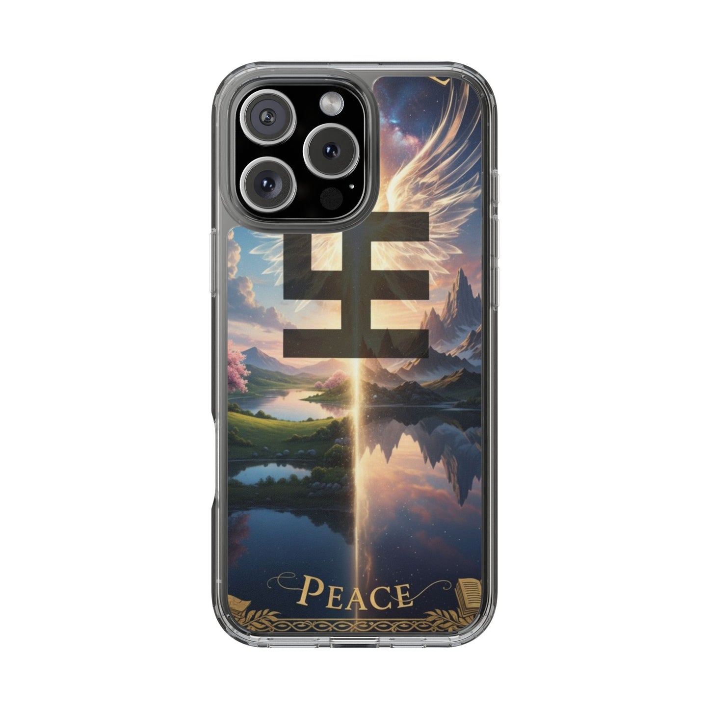Swasticoin Peaceful Clear Phone Cases, Phone Accessories, Minimalist Design, Nature Lover Gifts, Transparent Phone Cover, Unique Art Case