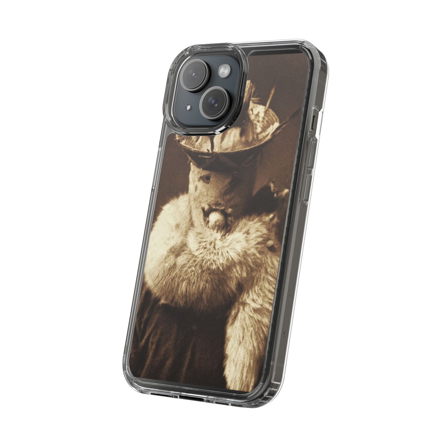 Yei Vintage Cat Photography Phone Case, Clear Cases, Unique Gift for Cat Lovers, Phone Accessory, Stylish Tech Gear, Animal Art