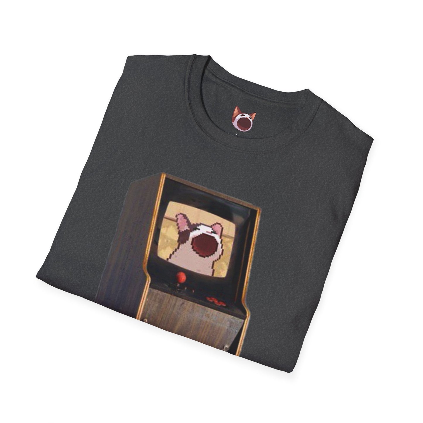 POPCAT Retro Arcade Unisex T-Shirt, Gamer Tee, Vintage Gaming Shirt, Gift for Gamers, Casual Wear
