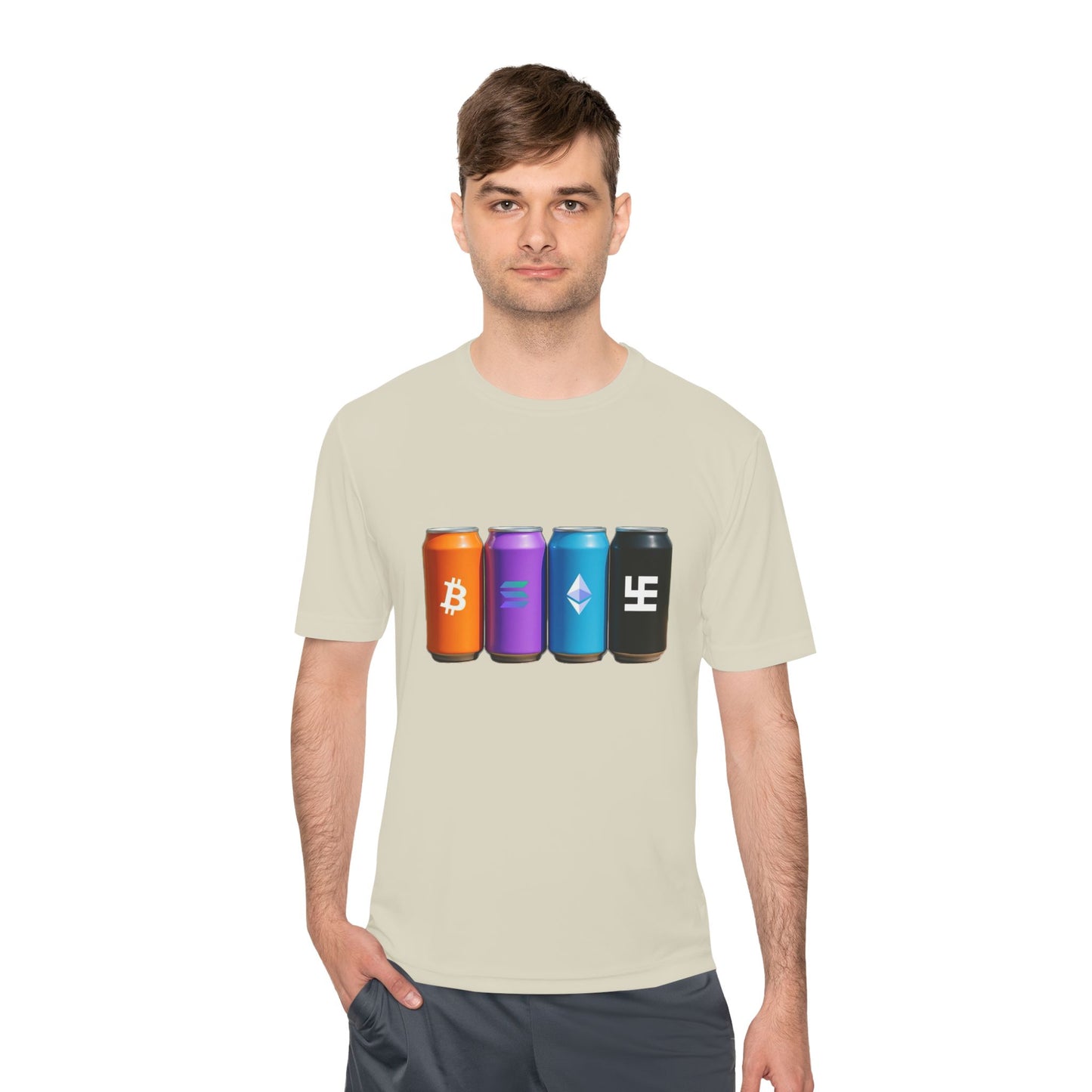 Swasticoin/Crypto Cans Unisex Moisture Wicking Tee, Perfect for Gamers, Crypto Enthusiasts, Gift for Tech Lovers, Casual Wear, Sports Shirt