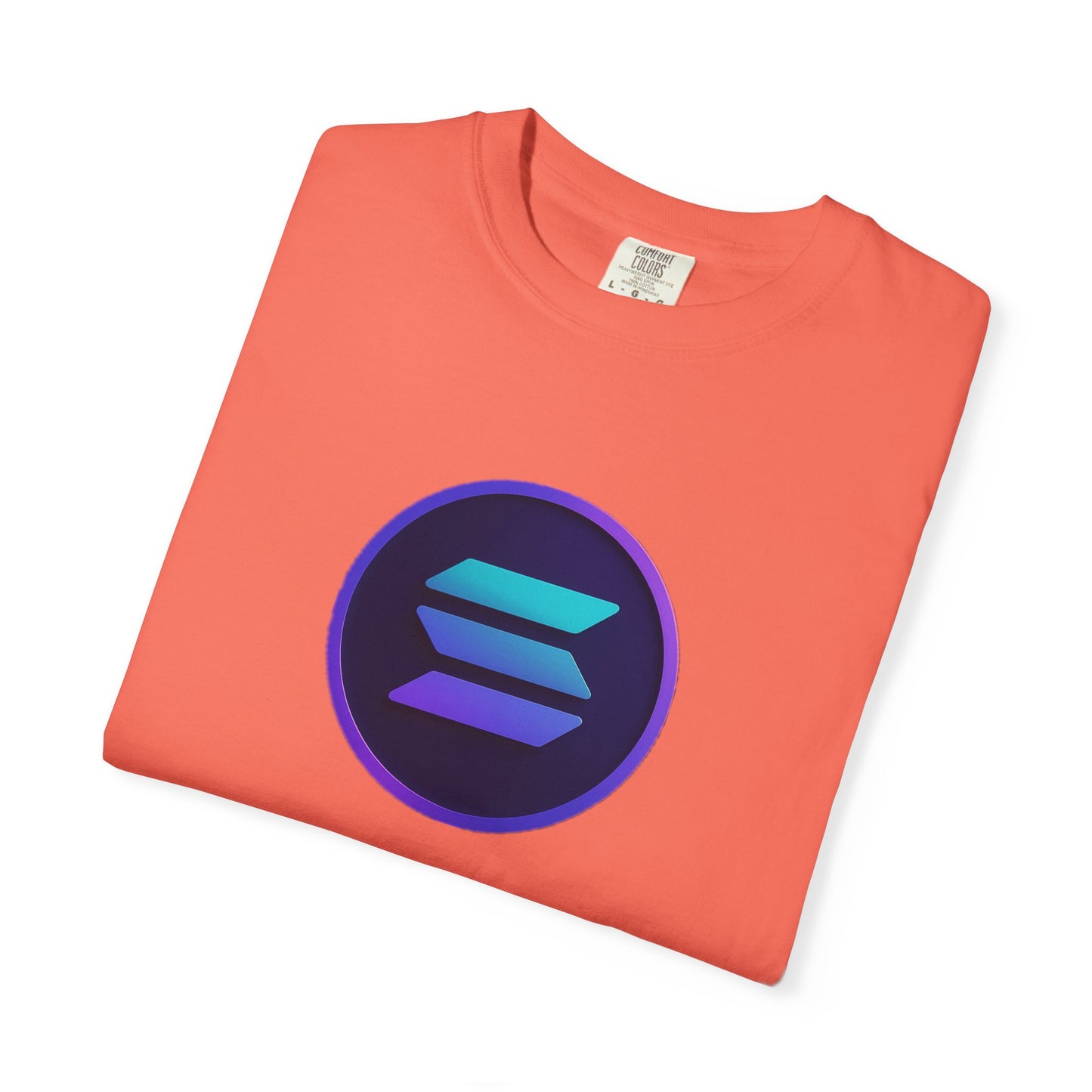 Solana Stylish Garment-Dyed T-Shirt with Colorful Logo, Trendy Graphic Tee, Casual Wear, Everyday Comfort, Perfect Gift Idea