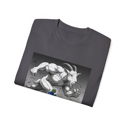 Epic Goat Chase Unisex Tee, Art Tee, Graphic Shirt, Gift for Animal Lovers, Funny T-Shirt, Cartoon Art Tee