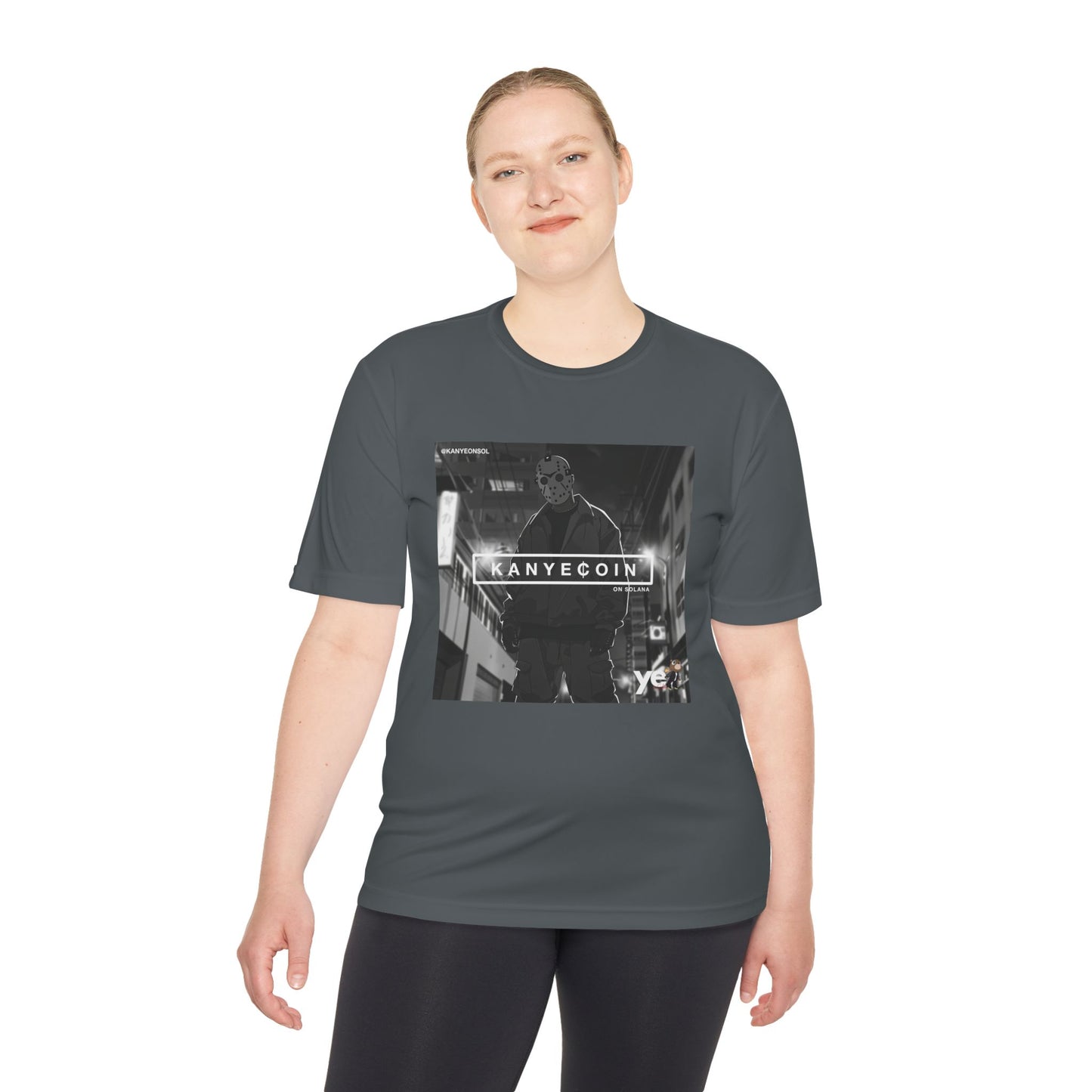 KANYECOIN Unisex Moisture Wicking Tee, Cool Graphic Tee, Music Lover Gift, Urban Style Shirt, Sportswear, Trendy Tee for Fans