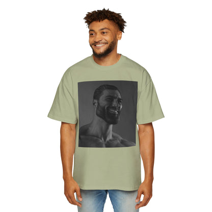 GIGA Men's Heavy Oversized Tee | Casual Streetwear Shirt, Graphic Tee, Gift for Him, Unisex Style, Trendy Apparel