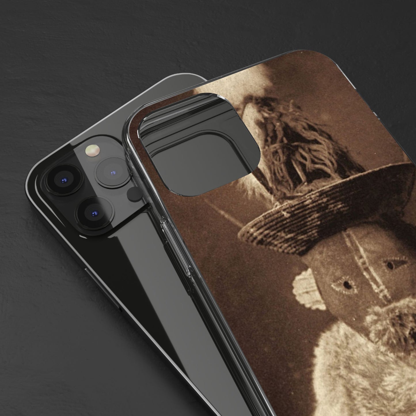 Yei Vintage Ethnic Clear Phone Case, Unique Phone Protector, Bohemian iPhone Case, Artistic Clear Cover, Cultural Phone Accessory
