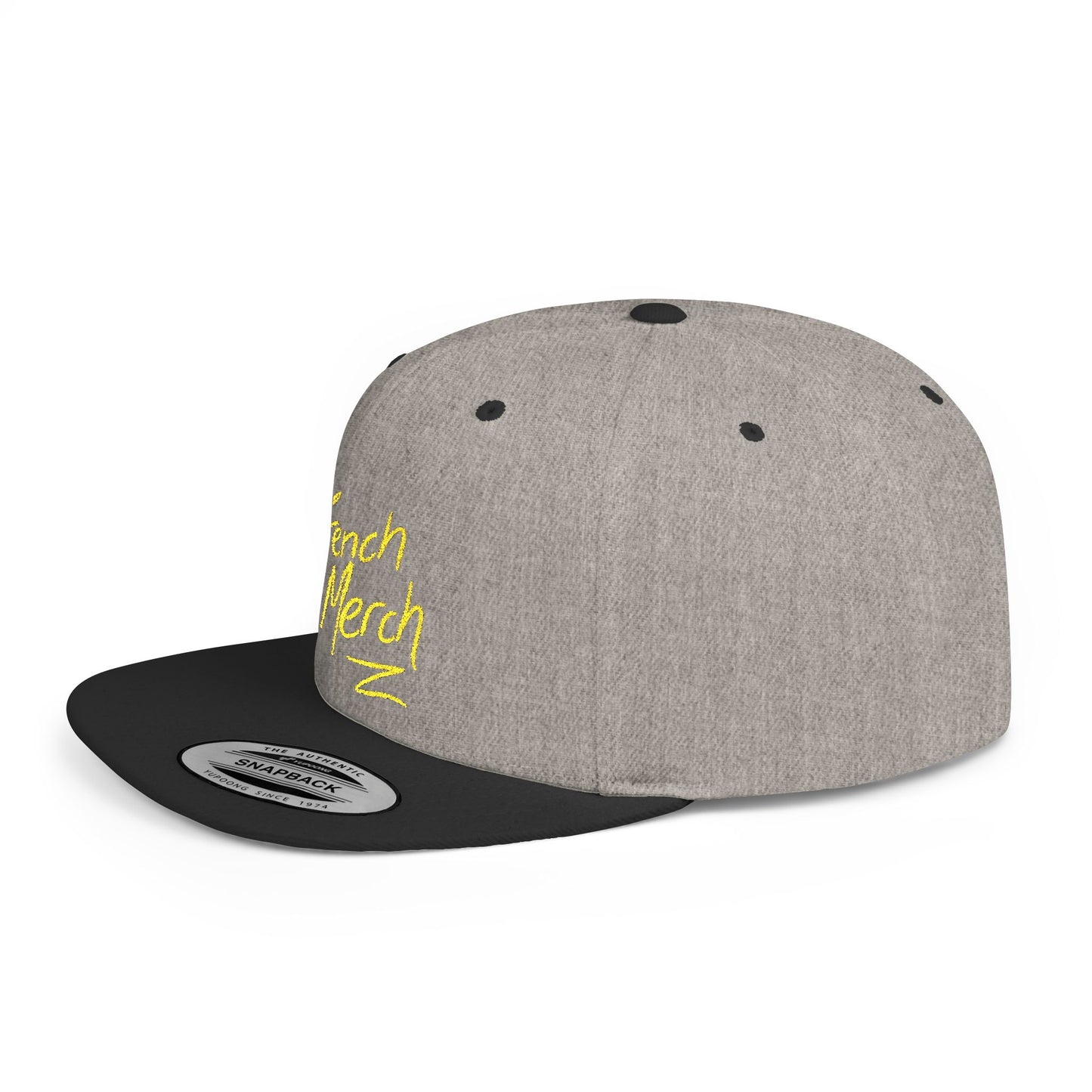 Trench Merch Trendy Flat Bill Snapback Hat, Cool Streetwear Cap for Casual Outings, Outdoor Events, Festivals, Unique Gift for Hip-Hop Fans