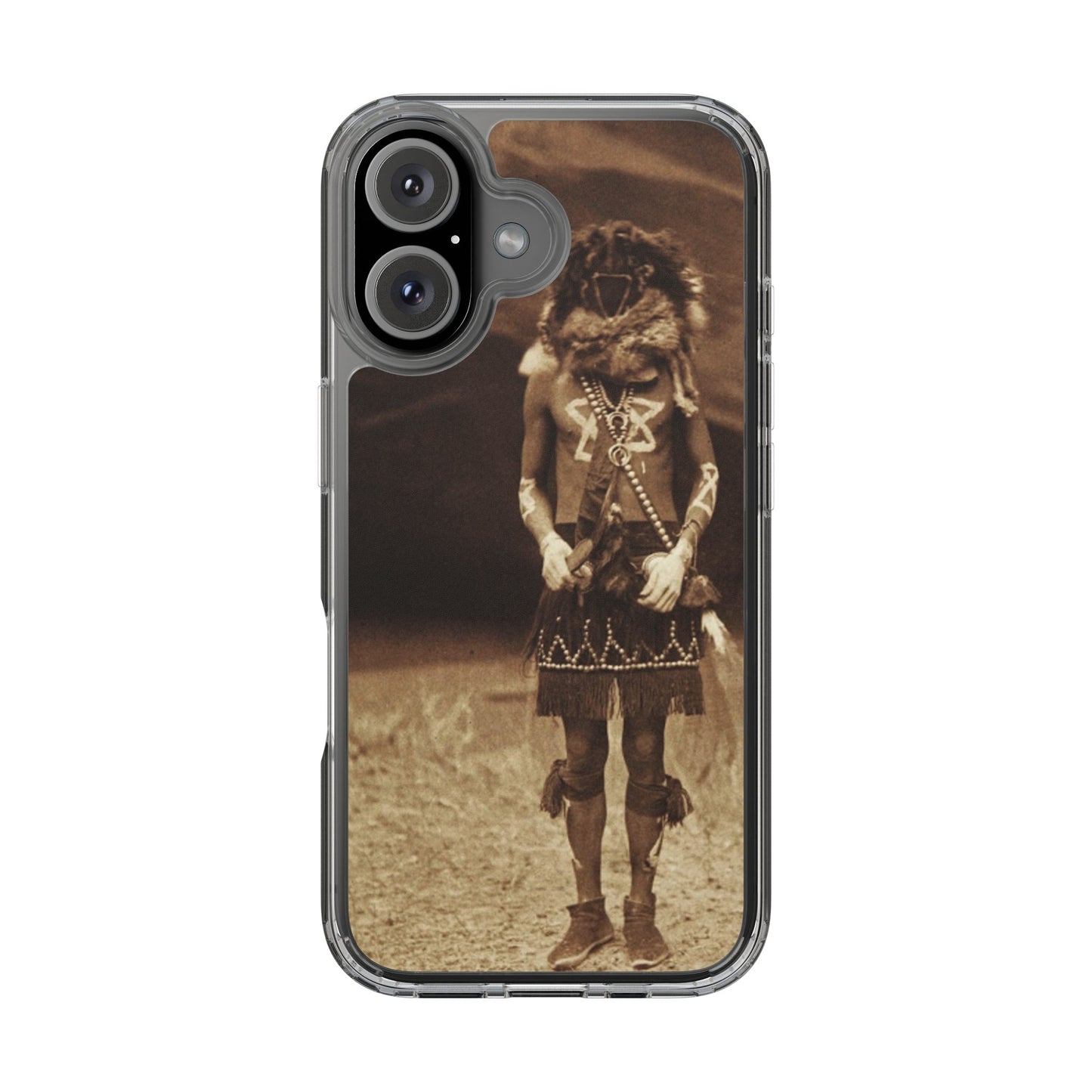 Vintage Spirit Animal Clear Phone Case, Eco-Friendly Cell Phone Cover, Unique Gift for Nature Lovers, Boho Style Mobile Accessory, [...]
