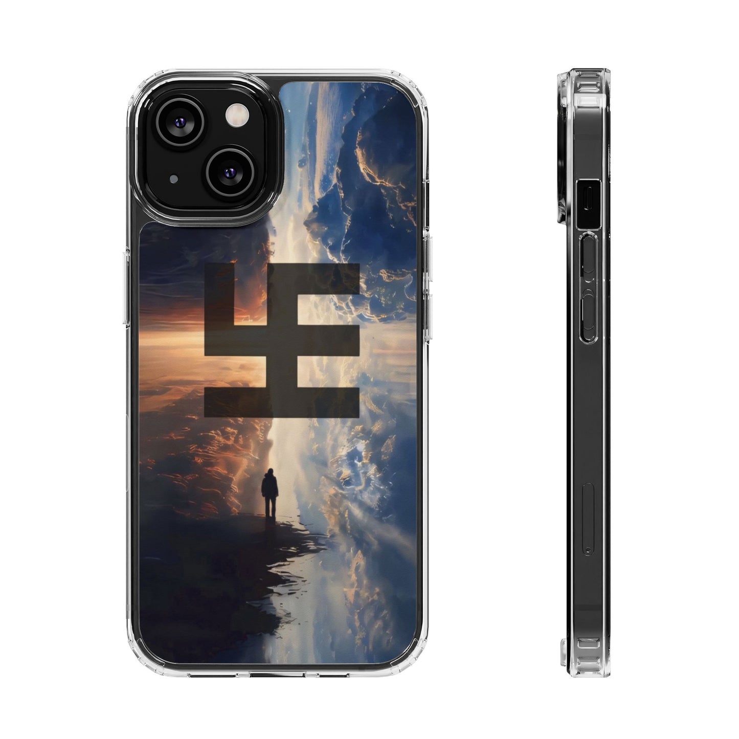 Swasticoin Nature-Themed Clear Phone Case, Unique Phone Cover with Scenic Design, Eco-Friendly Protection, Gift for Travelers, Custom Phone Accessory