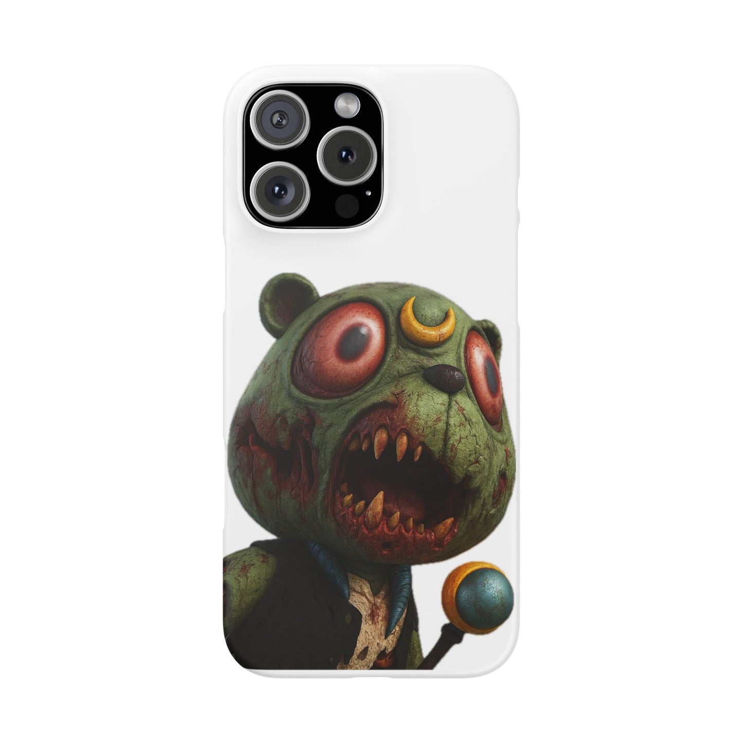 4NBT Zombie Bear Phone Case, Horror Snap Case, Cute but Spooky Accessory, Gift for Halloween, Unique Phone Cover