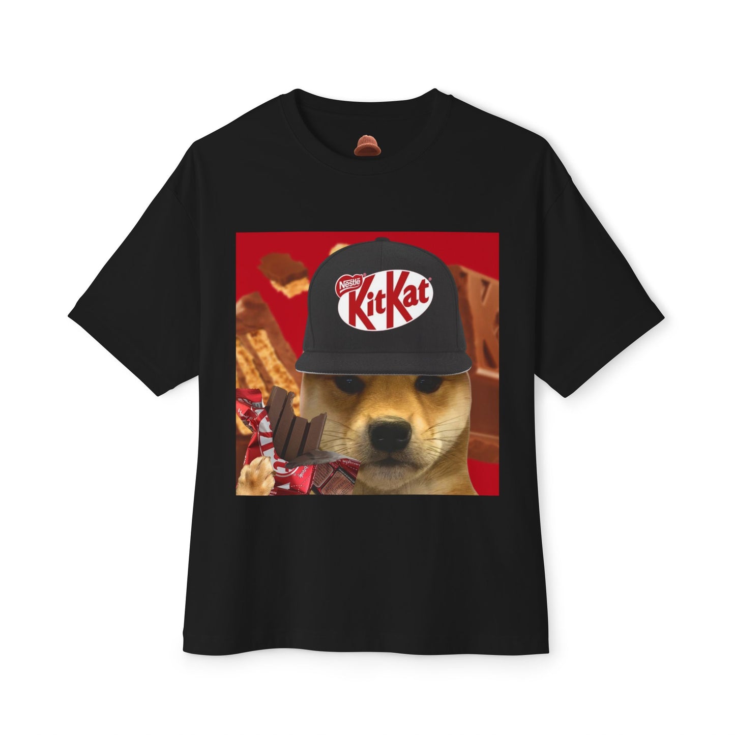 KitKat WIF Unisex Oversized Boxy Tee, Funny Dog Shirt, Food Lover Gift, Pet Lover Casual Tee, Cute Graphic Tee, Humor T-Shirt