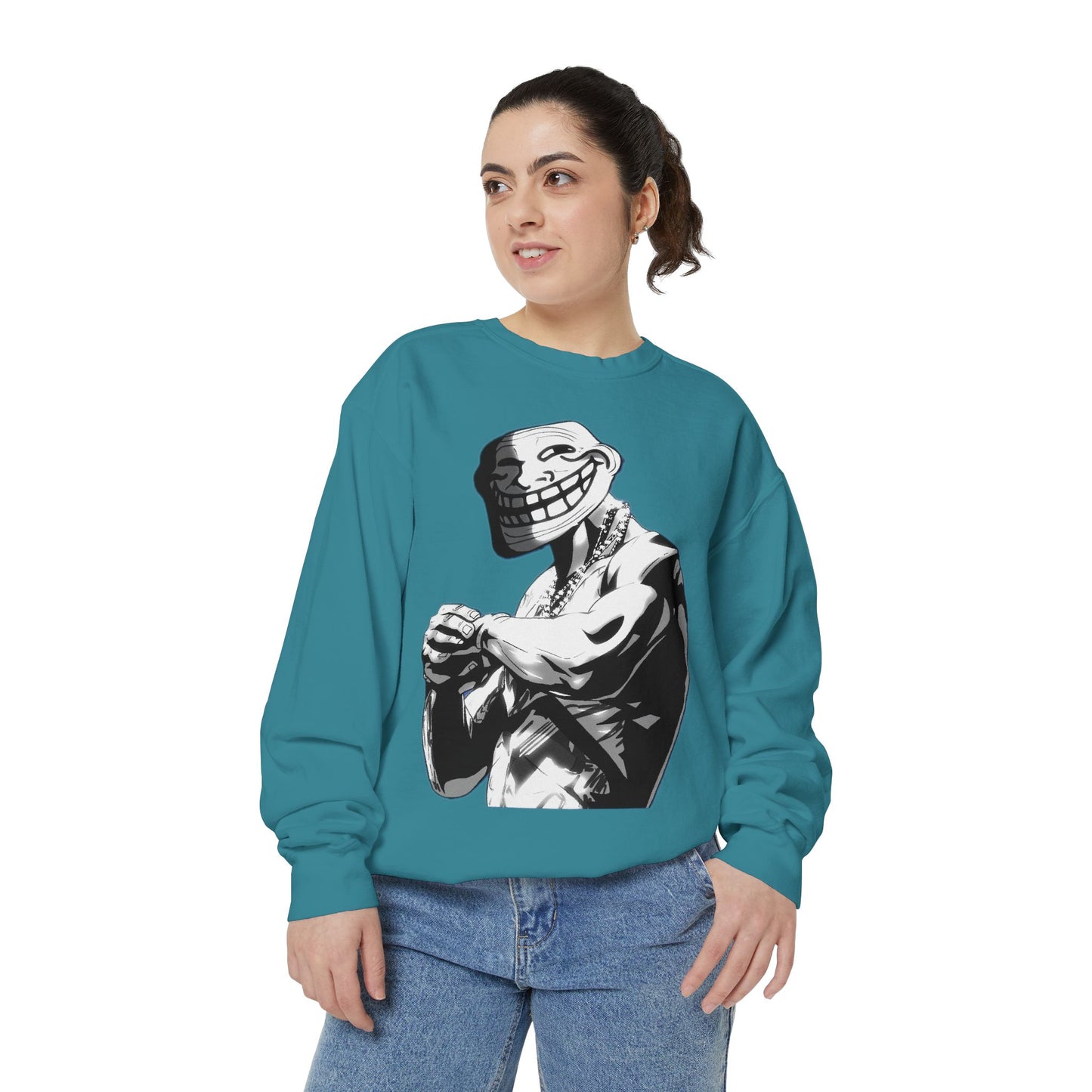 TROLL Stylish Unisex Sweatshirt with Playful Graphic, Trendy Streetwear, Cozy and Casual, Perfect Gift for Any Occasion, Unique Art Design