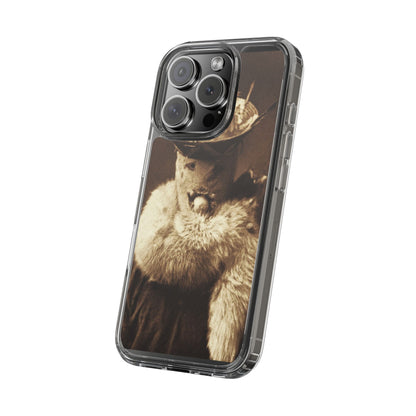 Yei Vintage Cat Photography Phone Case, Clear Cases, Unique Gift for Cat Lovers, Phone Accessory, Stylish Tech Gear, Animal Art