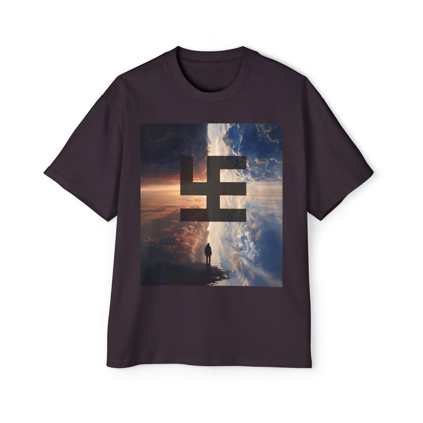 Swasticoin Men's Heavy Oversized Tee with Eye-Catching Design | Casual Wear, Graphic Tee, Street Style, Unisex Fashion, Gift Idea