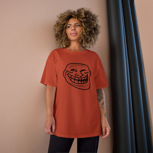 TROLL Funny Meme Champion T-Shirt, Humor Shirt, Gift for Gamers, Casual Wear, Laughing Face Tee, Perfect for Parties