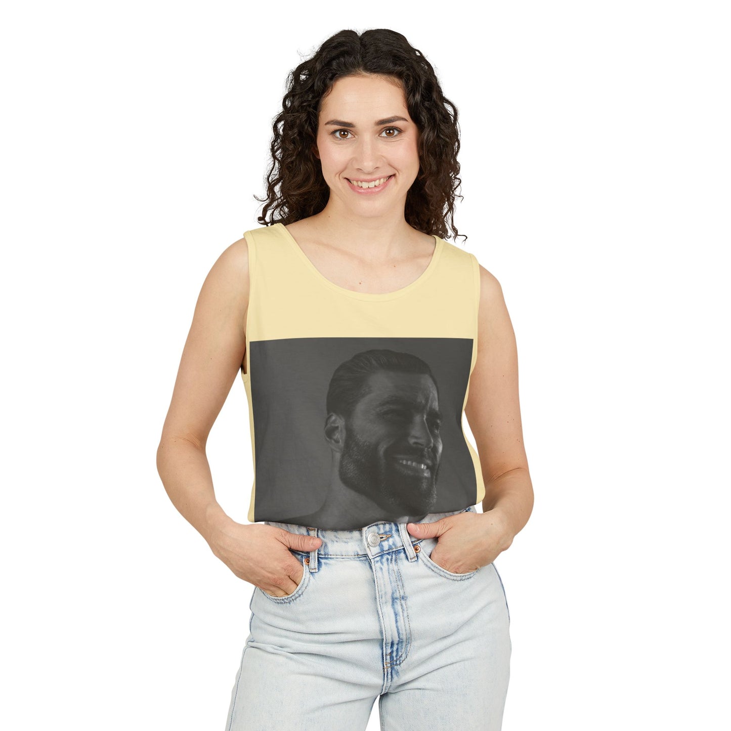 GIGA Unisex Garment-Dyed Tank Top, Summer Apparel, Funny Graphic Tee, Workout Wear, Unique Gift Idea, Casual Outfit