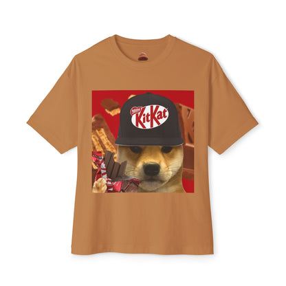 KitKat WIF Unisex Oversized Boxy Tee, Funny Dog Shirt, Food Lover Gift, Pet Lover Casual Tee, Cute Graphic Tee, Humor T-Shirt