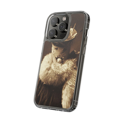 Yei Vintage Cat Photography Phone Case, Clear Cases, Unique Gift for Cat Lovers, Phone Accessory, Stylish Tech Gear, Animal Art