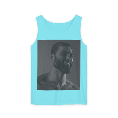 GIGA Unisex Garment-Dyed Tank Top, Summer Apparel, Funny Graphic Tee, Workout Wear, Unique Gift Idea, Casual Outfit