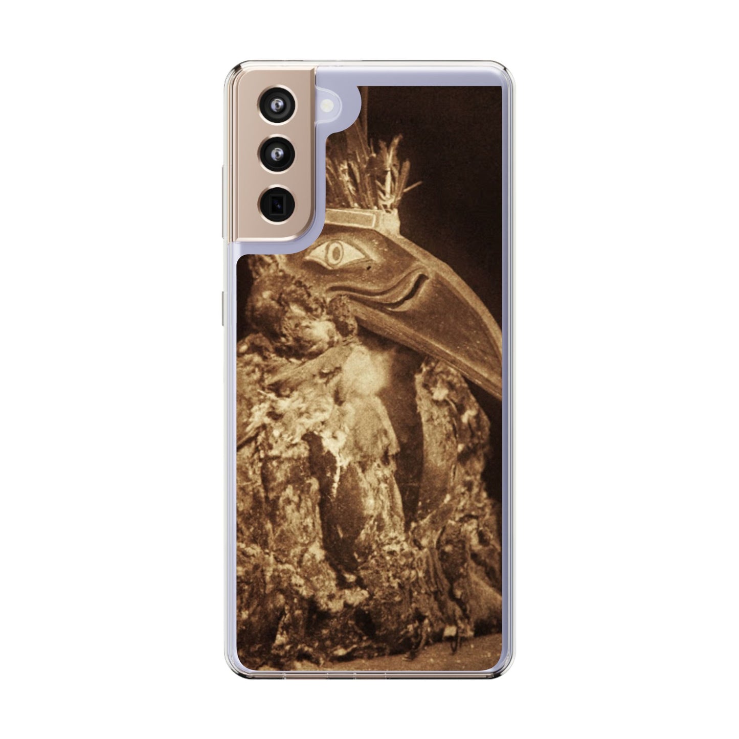 Yei Vintage Bird Design Clear Phone Case, Artistic Phone Accessories, Unique Gift for Nature Lovers, Eco-Friendly Tech Case, Stylish Protection