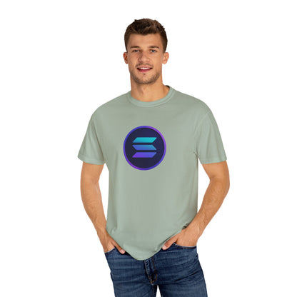 Solana Stylish Garment-Dyed T-Shirt with Colorful Logo, Trendy Graphic Tee, Casual Wear, Everyday Comfort, Perfect Gift Idea