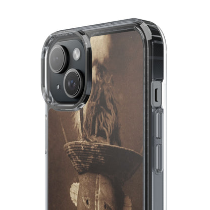 Yei Vintage Ethnic Clear Phone Case, Unique Phone Protector, Bohemian iPhone Case, Artistic Clear Cover, Cultural Phone Accessory