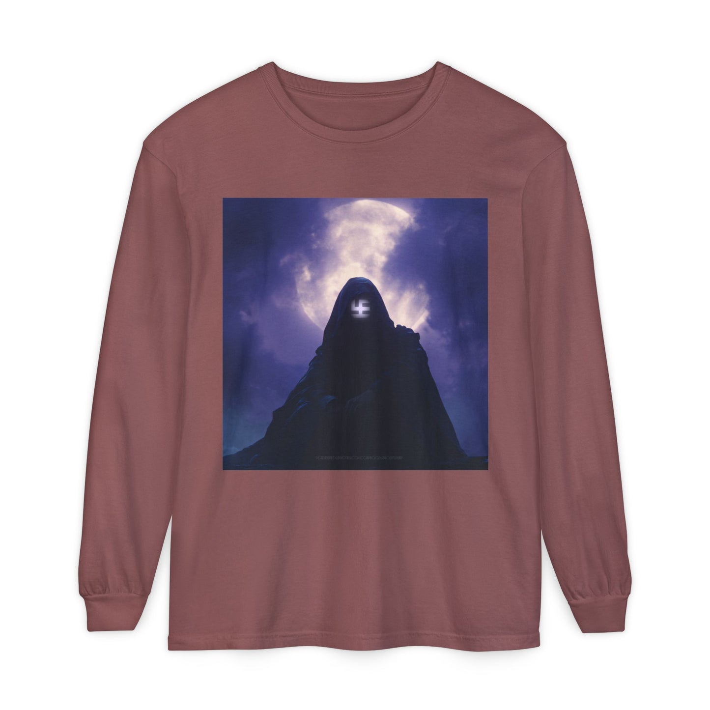 Swasticoin Mystical Mountain Long Sleeve T-Shirt | Unisex Graphic Tee, Trendy Layering Top, Casual Wear, Perfect Gift for Adventurers