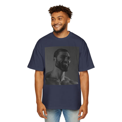 GIGA Men's Heavy Oversized Tee | Casual Streetwear Shirt, Graphic Tee, Gift for Him, Unisex Style, Trendy Apparel
