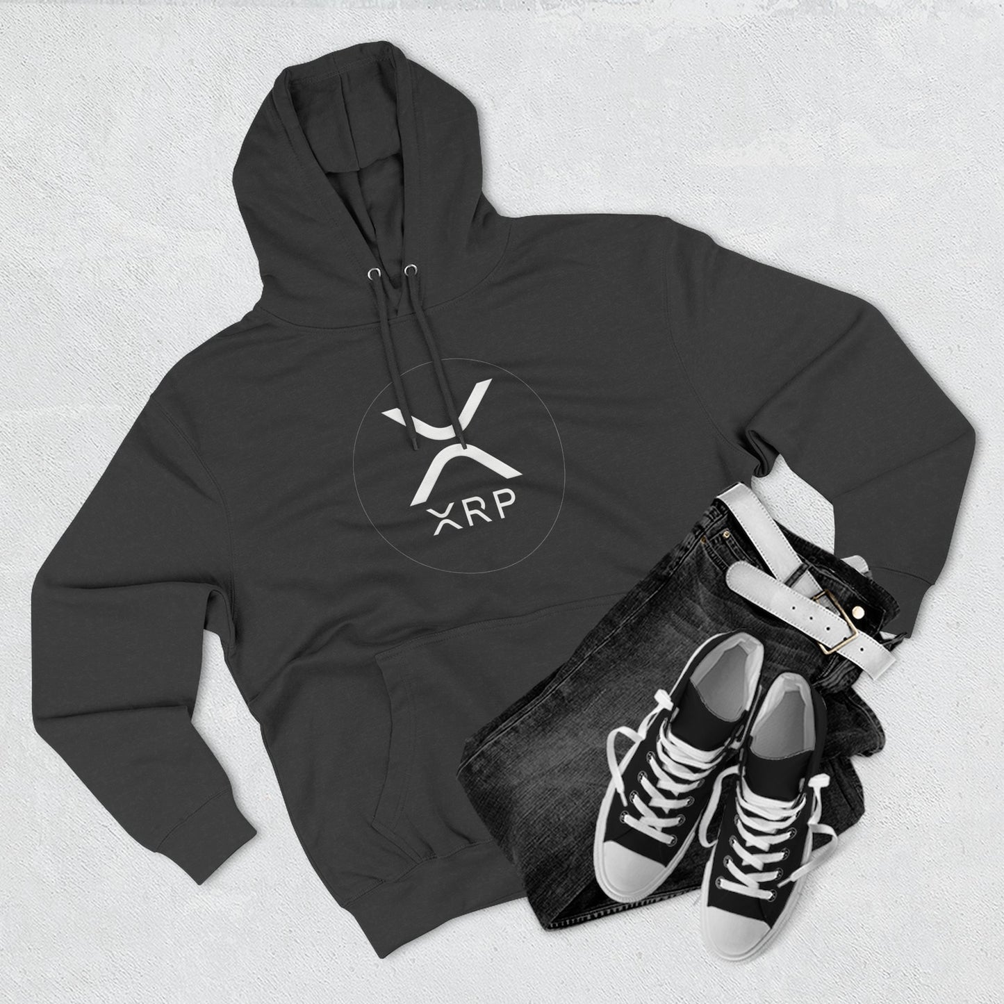 XRP Cozy Three-Panel Fleece Hoodie for Relaxed Casual Style, Perfect for Lounging, Gifting, Everyday Wear, and Cozy Nights