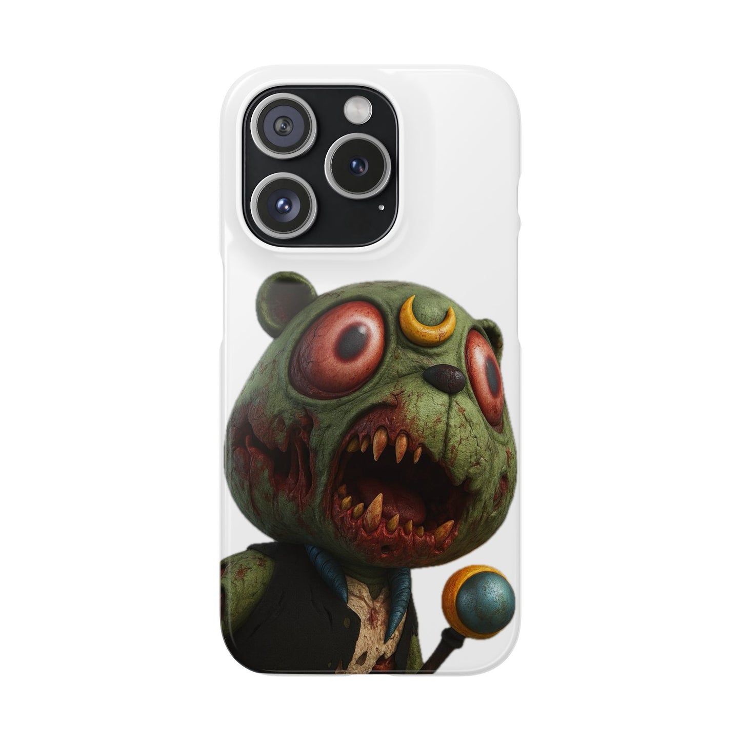4NBT Zombie Bear Phone Case, Horror Snap Case, Cute but Spooky Accessory, Gift for Halloween, Unique Phone Cover