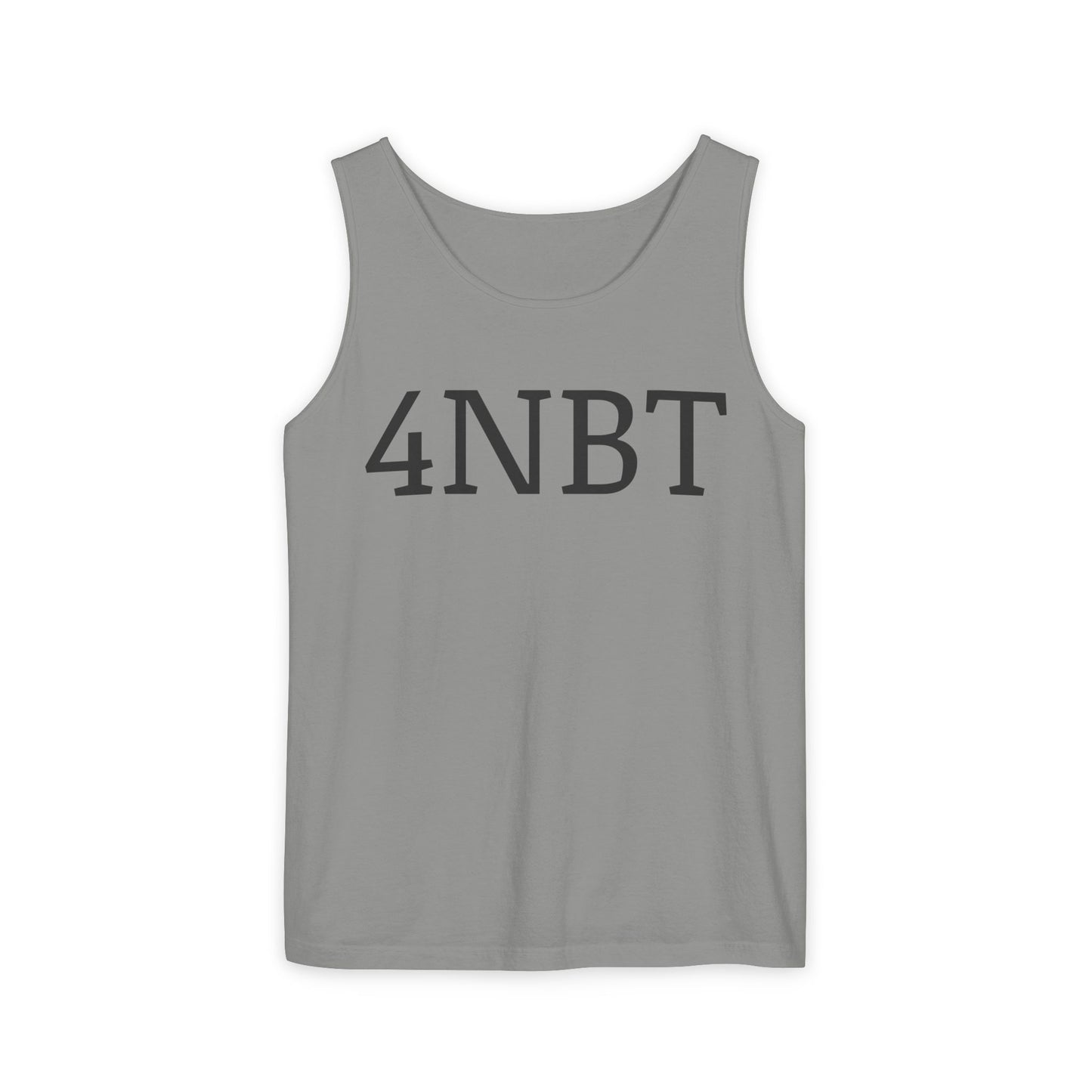 Unisex Garment-Dyed Tank Top with 4NBT Design, Summer Apparel, Casual Wear, Gift for Friends, Individual Expression Top