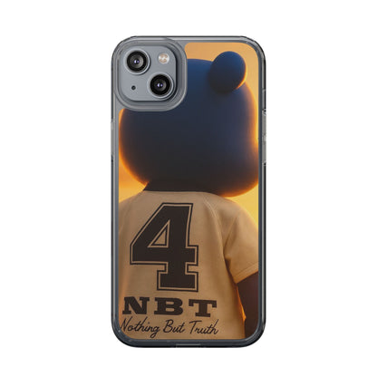 4NBT Trillion Bear Clear Phone Case, Aesthetic Phone Cover, Unique Gift for Animal Lovers, Stylish iPhone Accessory, Perfect for Birthdays