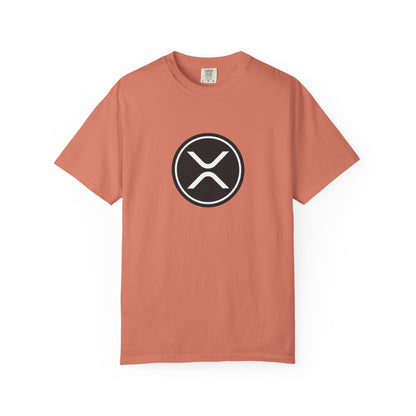 XRP Unisex Garment-Dyed T-Shirt with Minimalist Logo, Stylish Casual Wear, Perfect for Gifts, Everyday Comfort, Cool Streetwear