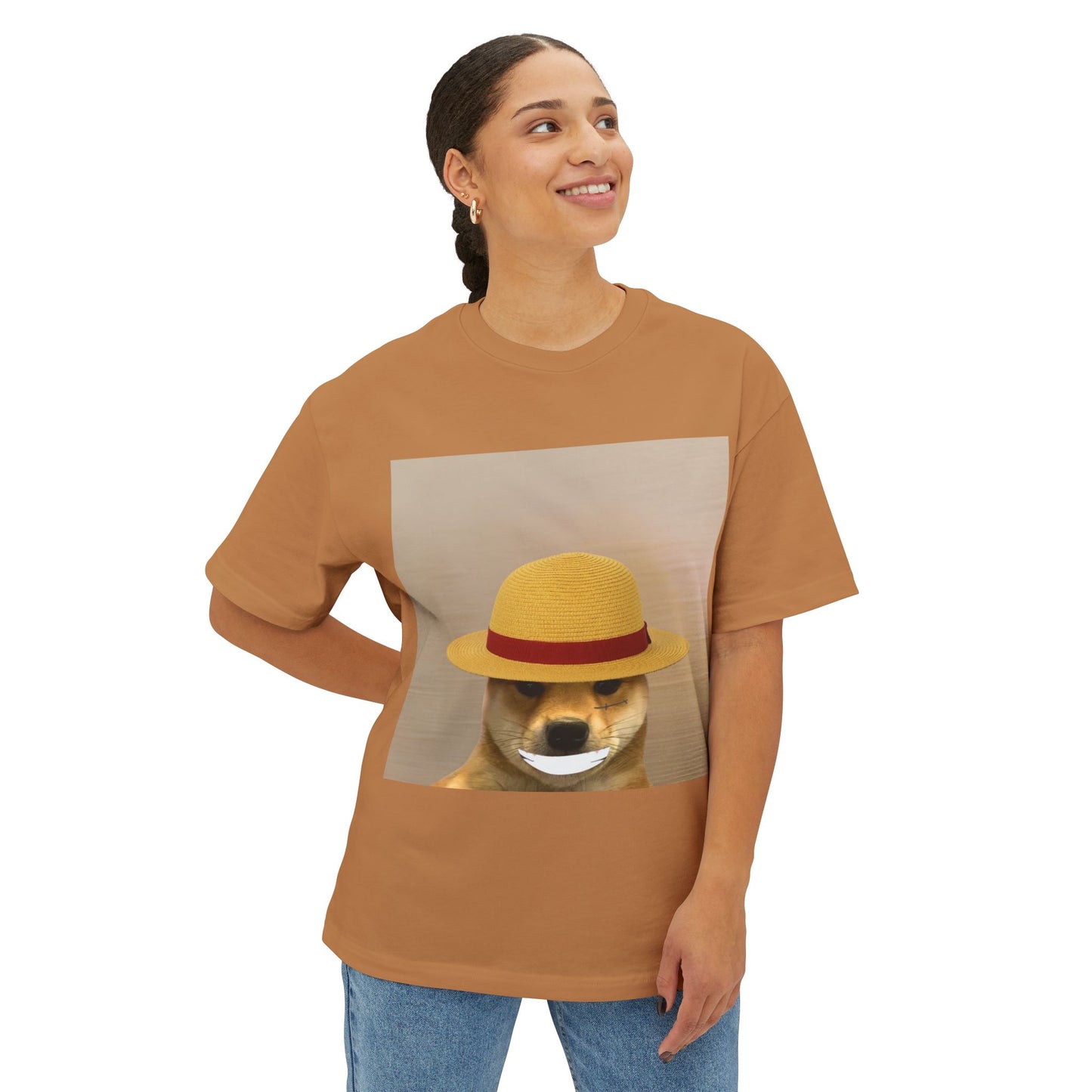 WIF One Piece Oversized Tee, Unisex Graphic Tee, Funny Dog Shirt, Casual Wear, Gift for Dog Lovers, Cute Animal Art