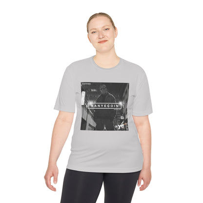 KANYECOIN Unisex Moisture Wicking Tee, Cool Graphic Tee, Music Lover Gift, Urban Style Shirt, Sportswear, Trendy Tee for Fans