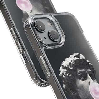 @ye Clear Phone Case with David Statue Design, Modern Phone Accessory for Art Lovers, Unique Gift, Customizable Compatible Soft Case