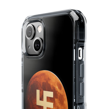 Swasticoin Magnetic Phone Case with Lunar Design, Unique Phone Accessory, Shockproof Clear Case, Stylish Phone Cover, Gift for Tech Lovers