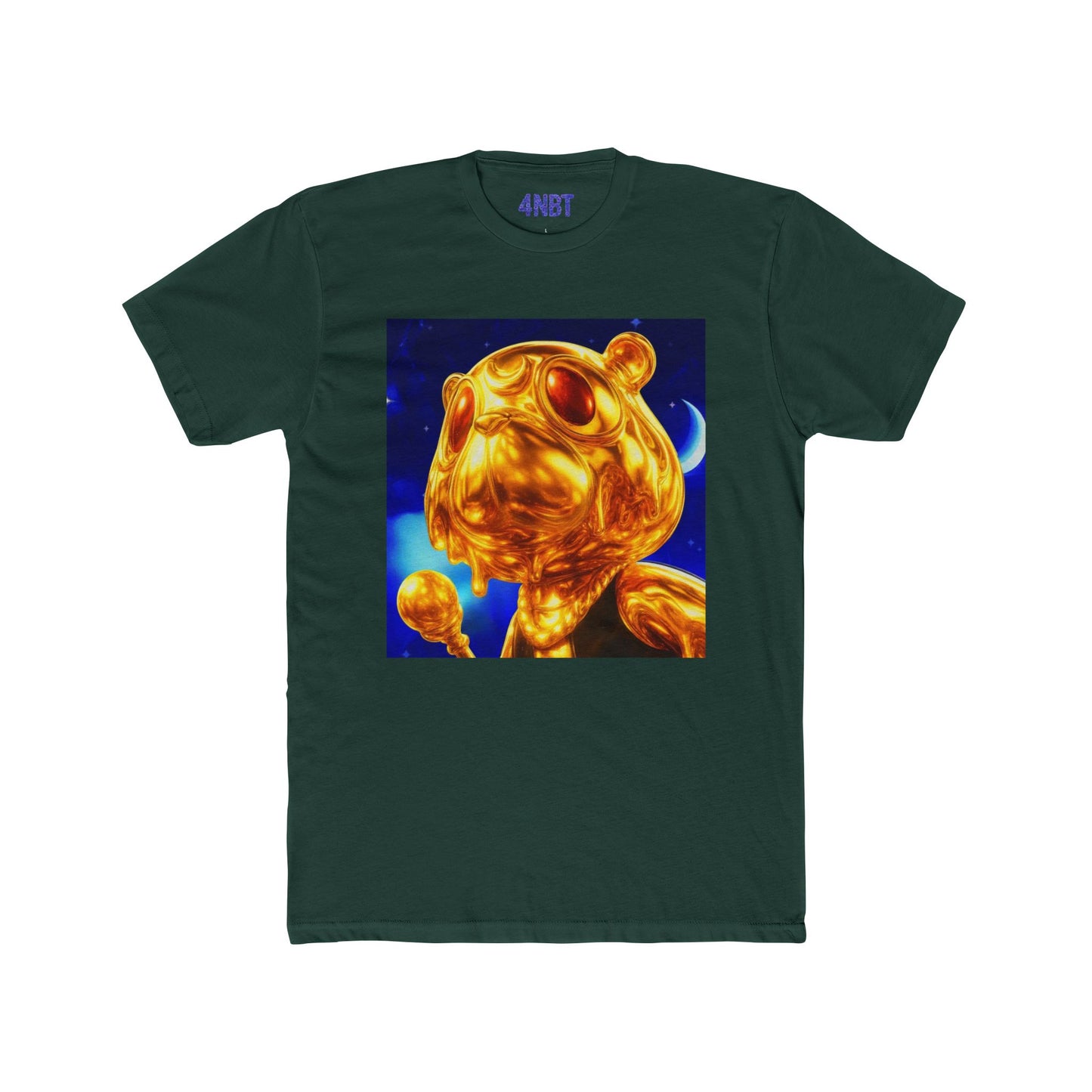 4NBT Golden Bear Unisex Crew Tee, Funky Graphic T-Shirt, Casual Streetwear, Unique Gift, Art Tee for Animal Lovers