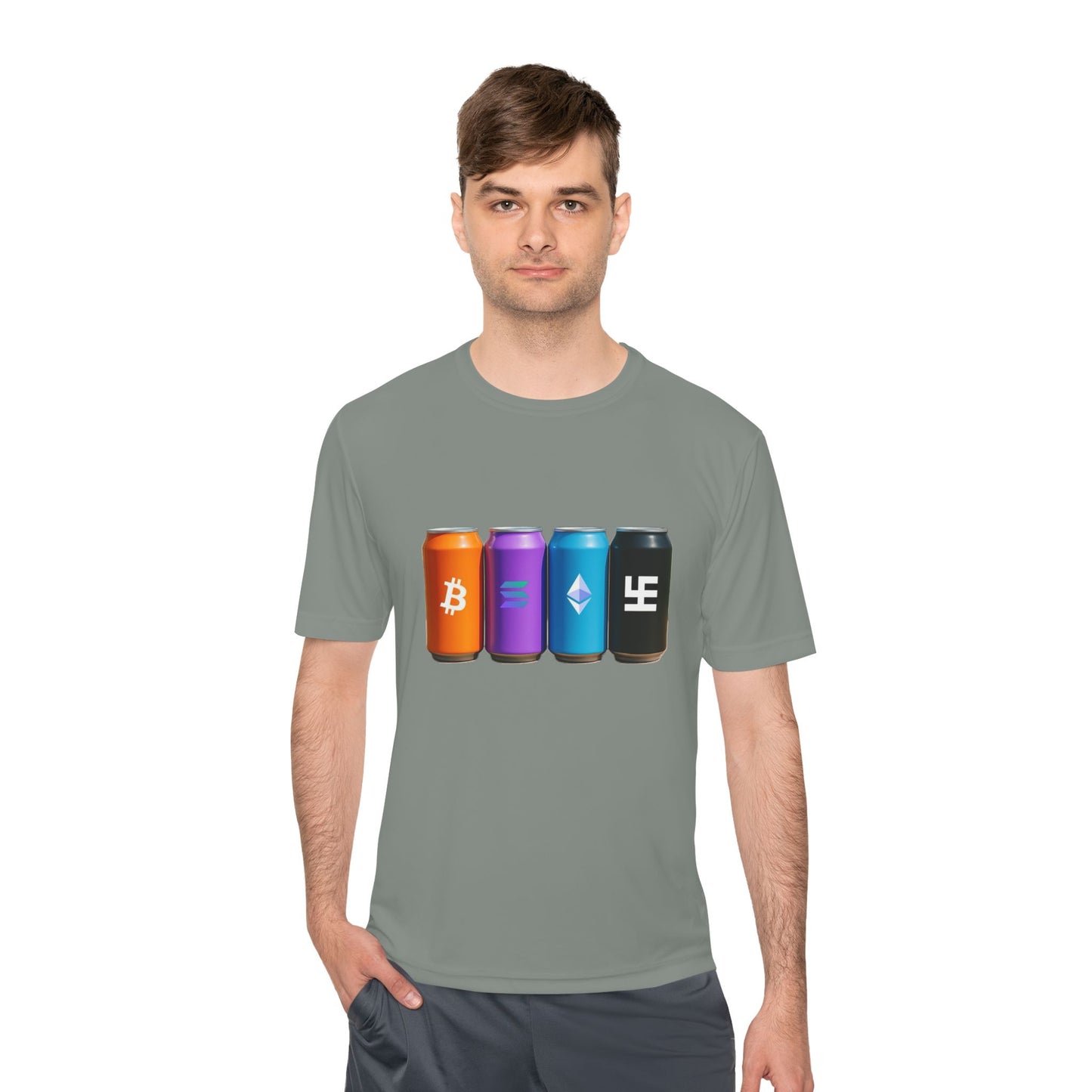Swasticoin/Crypto Cans Unisex Moisture Wicking Tee, Perfect for Gamers, Crypto Enthusiasts, Gift for Tech Lovers, Casual Wear, Sports Shirt