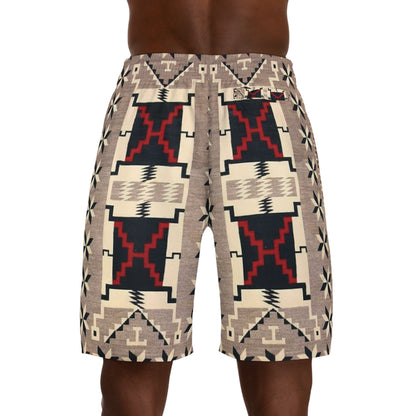 Yei Pattern Men's Jogger Shorts, Bohemian Style Activewear, Summer Leisure Shorts, Beachwear, Unique Gifts for Him
