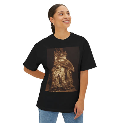 Yei Artistic Oversized Boxy Tee - Unique Graphic Tee, Statement Shirt, Casual Wear, Gift for Art Lovers, Trendy Streetwear