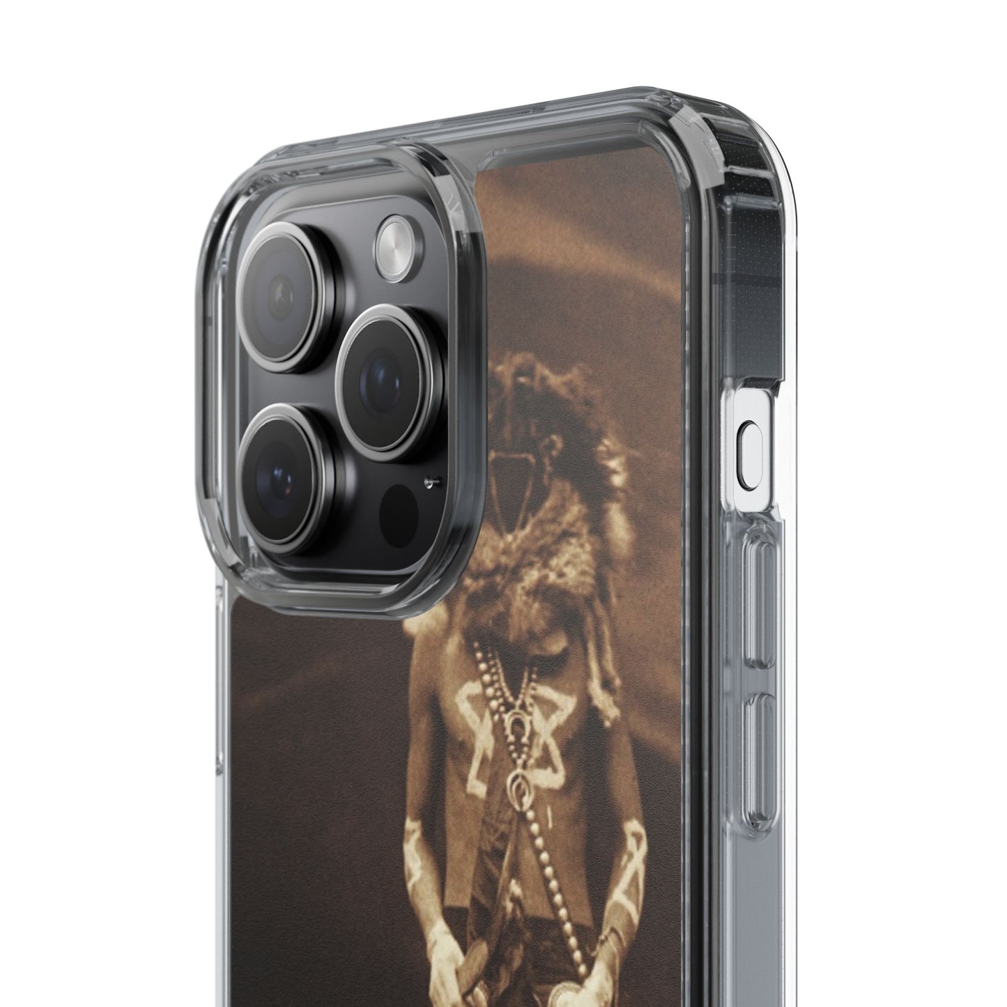 Vintage Spirit Animal Clear Phone Case, Eco-Friendly Cell Phone Cover, Unique Gift for Nature Lovers, Boho Style Mobile Accessory, [...]