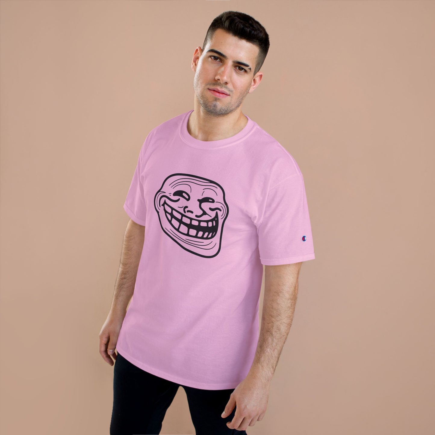 TROLL Funny Meme Champion T-Shirt, Humor Shirt, Gift for Gamers, Casual Wear, Laughing Face Tee, Perfect for Parties