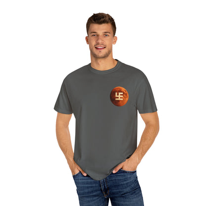 Swasticoin Cosmic Unisex T-Shirt with Moon Design, Perfect for Everyday Wear, Casual Outings, Gifts for Space Enthusiasts, and Eco-friendly Fashion