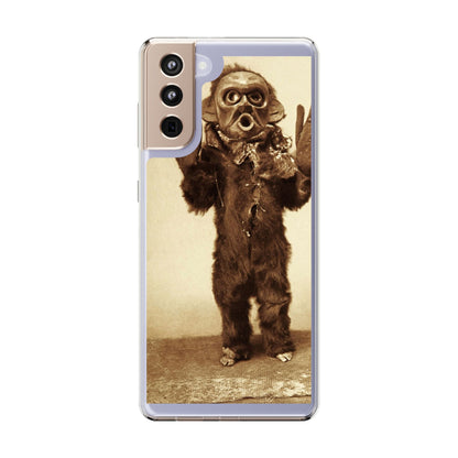 Yei Vintage Monster Clear Phone Case, Unique Phone Cover, Halloween Gift, Retro Style Case, Fun Accessories